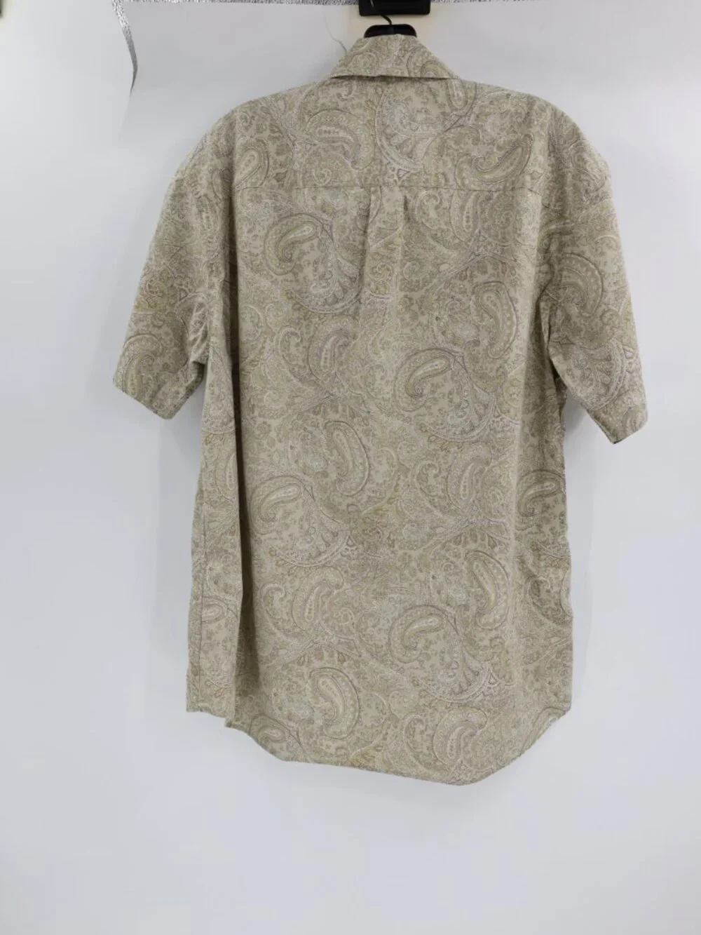 Vintage J Crew Shirt Men Medium AOP Paisley Short Sleeve Cotton Button Up Casual